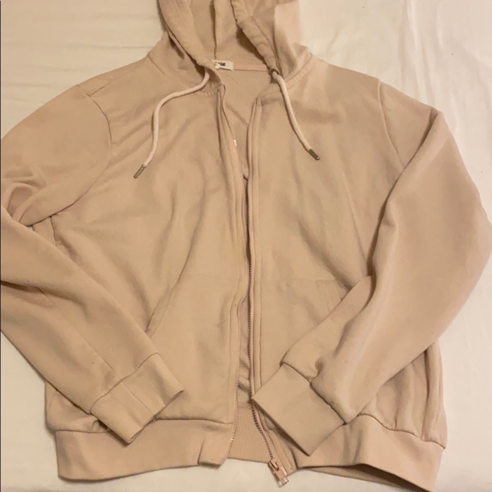 GARAGE pink zip up hoodie